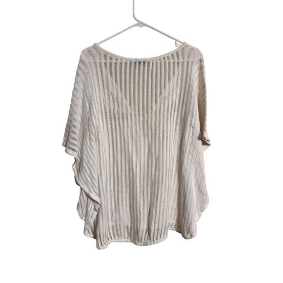 Goddis Knits White Lightweight Beachy Cover Up Top Size Medium Large - Picture 2 of 4